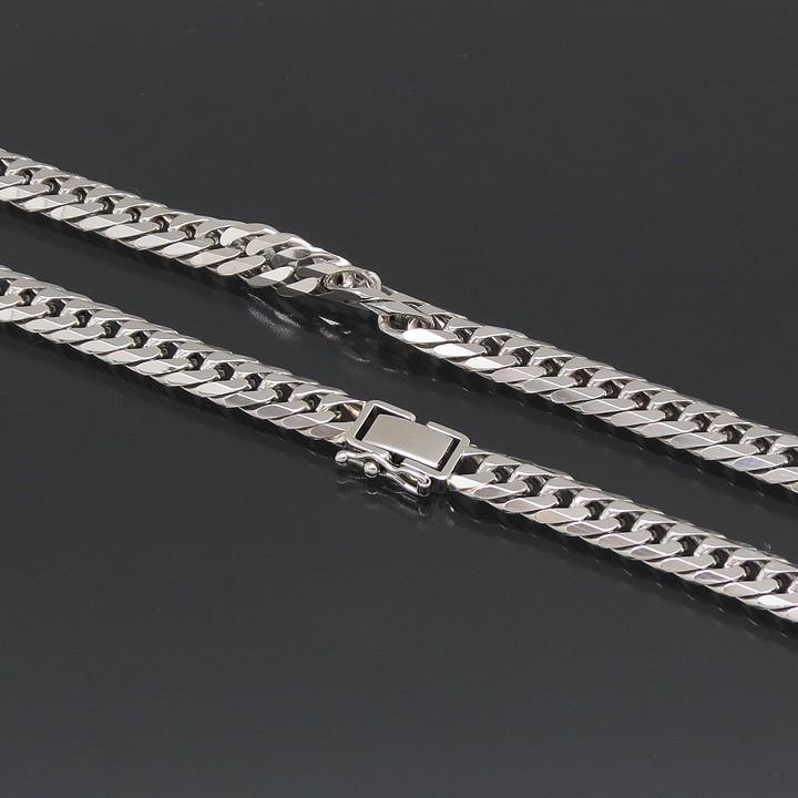 喜平ネックレス プラチナ 6面ダブル PT850 100g-60cm 造幣局検定刻印入