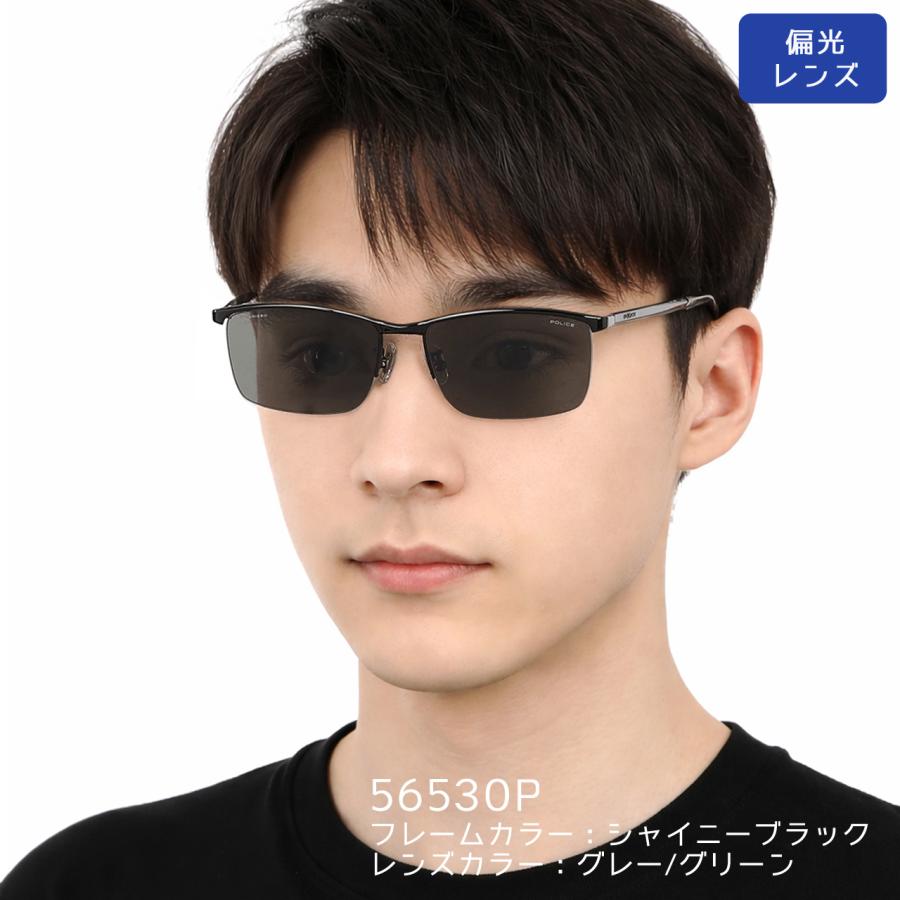 POLICE（ポリス） サングラス スクエア 軽量チタン 偏光レンズ 男性用