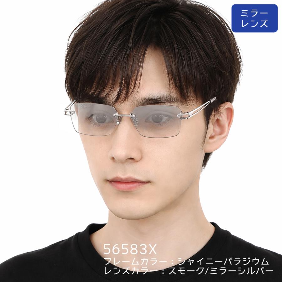 POLICE（ポリス） サングラス スクエア 軽量チタン 偏光レンズ ミラー