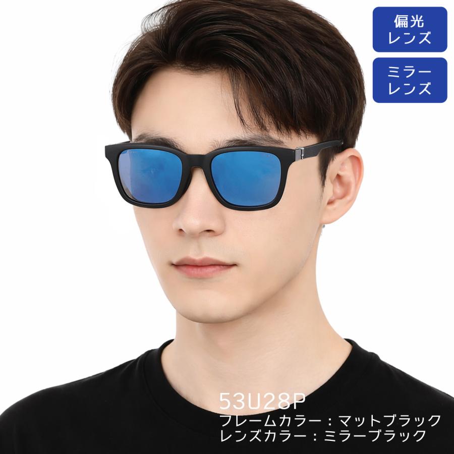 POLICE（ポリス） サングラス スクエア 偏光レンズ ミラーレンズ 男性