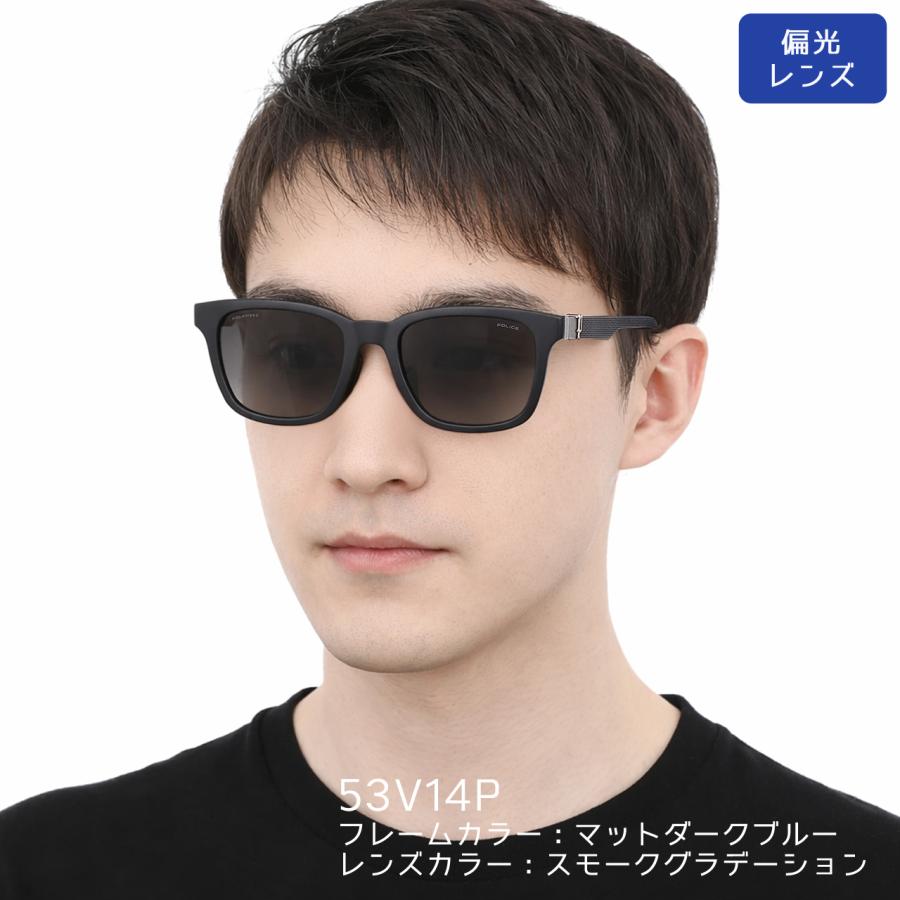 POLICE（ポリス） サングラス スクエア 偏光レンズ ミラーレンズ 男性