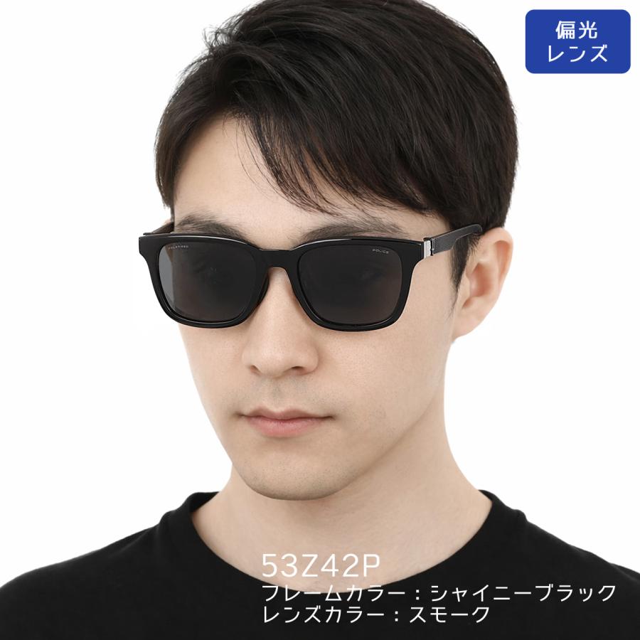 POLICE（ポリス） サングラス スクエア 偏光レンズ ミラーレンズ 男性