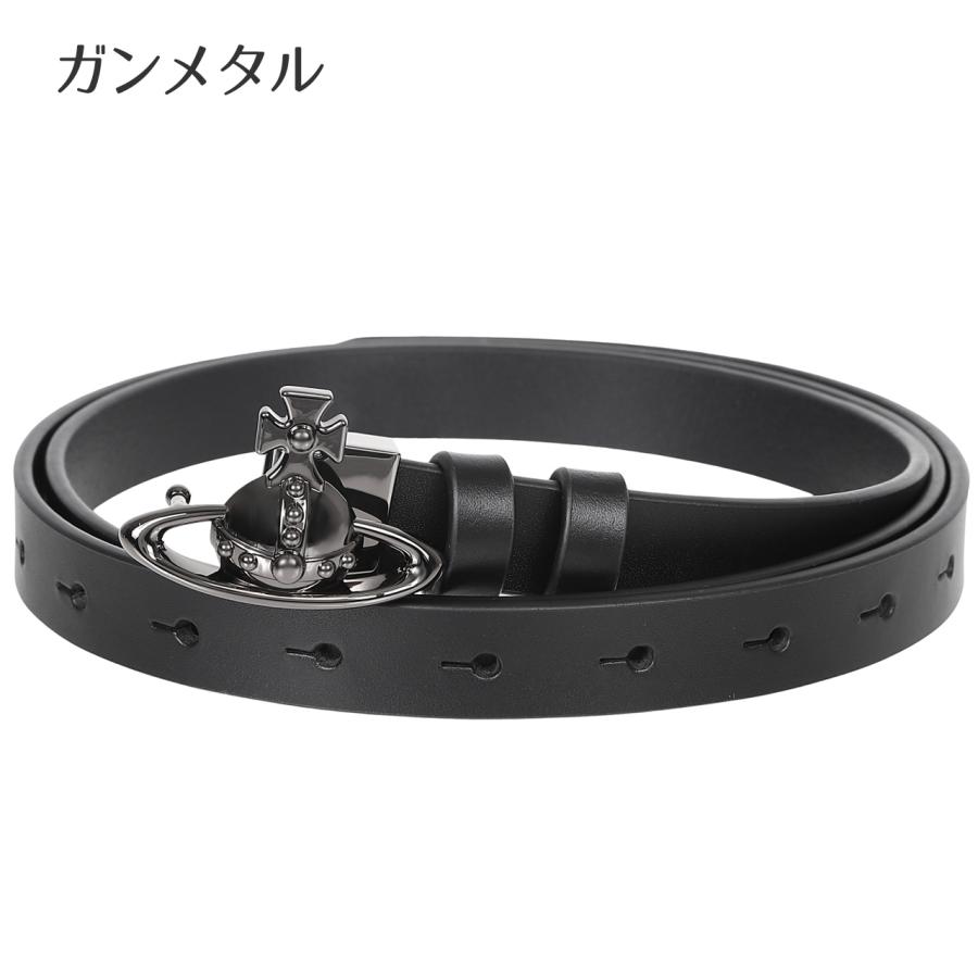 ヴィヴィアンウエストウッド ベルト スモールオーブバックルベルト 男女兼用 レディース メンズ Vivienne Westwood ブラック 選べる2色 (VW4226 VW4228)の画像