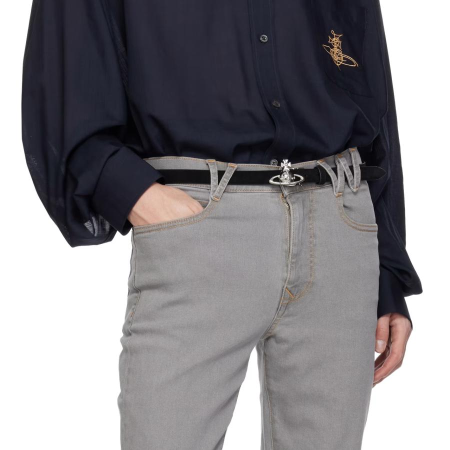 ヴィヴィアンウエストウッド ベルト スモールオーブバックルベルト 男女兼用 レディース メンズ Vivienne Westwood ブラック 選べる2色 (VW4226 VW4228)の画像