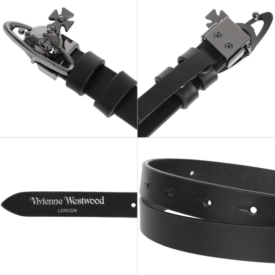 ヴィヴィアンウエストウッド ベルト スモールオーブバックルベルト 男女兼用 レディース メンズ Vivienne Westwood ブラック 選べる2色 (VW4226 VW4228)の画像