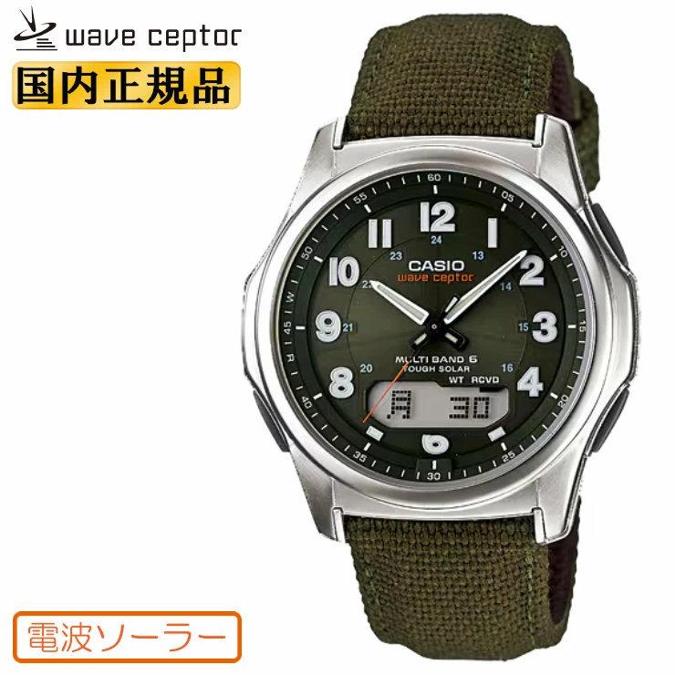wave ceptor カシオ 電波ソーラー WVA-M630B-3AJF カーキ＆シルバー