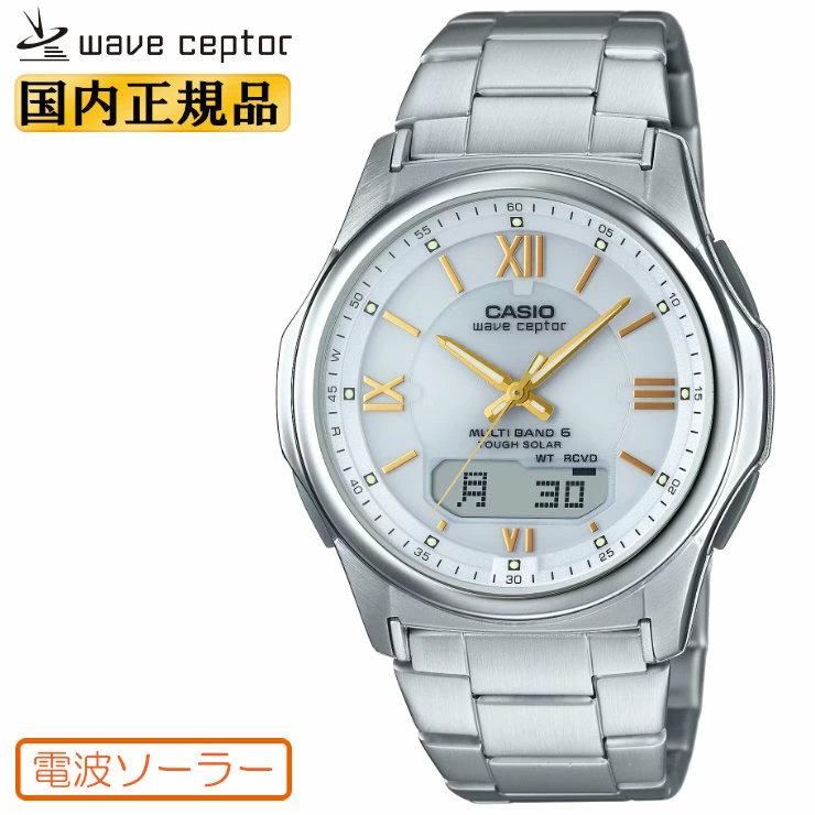 wave ceptor カシオ 電波ソーラー WVA-M630D-7A2JF ホワイトフェイス