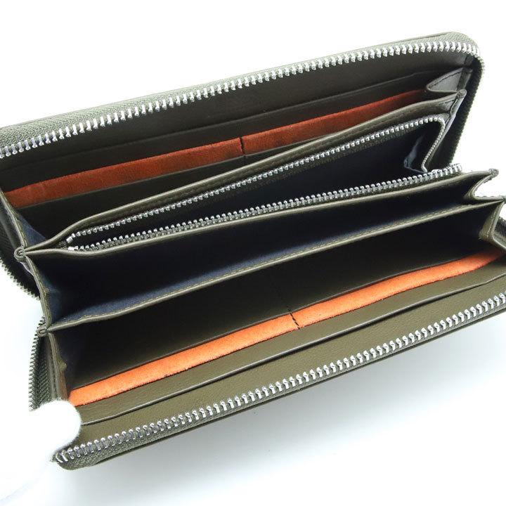 DIESEL ディーゼル 長財布 財布 メンズ オリーブグリーン オレンジ  