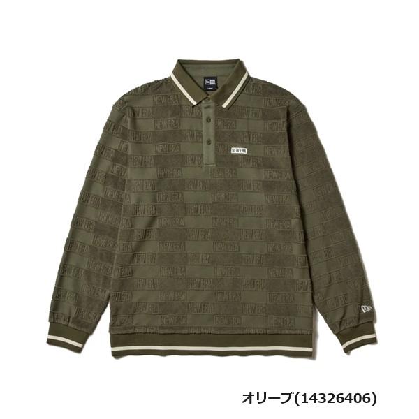 NEW ERA（ニューエラ） ゴルフ 長袖 ポロシャツ パイル オリーブ