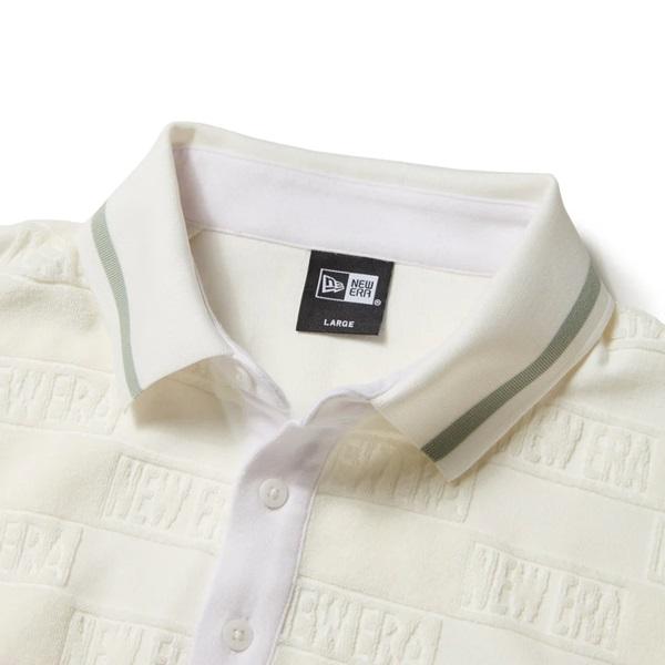 ニューエラ　長袖 ポロシャツ パイル オフホワイト ゴルフ NEW ERA（ニューエラ） ゴルフ 長袖 ポロシャツ パイル オフホワイト