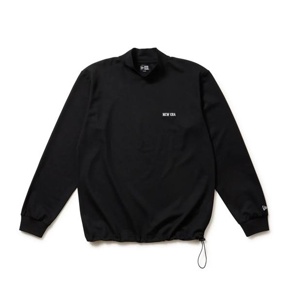 NEWERA GOLF 長袖 モックネック ゴルフボール ブラック Mサイズ NEW ERA（ニューエラ） ゴルフ 長袖 ハイネック 鹿の子 Tシャツ ゴルフ