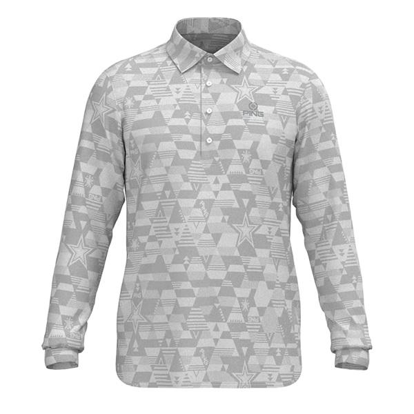 PING（ピン） ゴルフ PING GEOMETRIC プリント 長袖 ポロシャツ PING