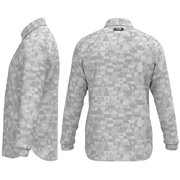 PING（ピン） ゴルフ PING GEOMETRIC プリント 長袖 ポロシャツ PING