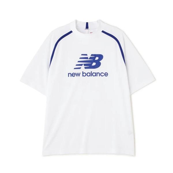 新品　ニューバランスゴルフ　半袖ニット　ハーフスリーブ　モックネック　ホワイト New Balance Golf tシャツ 「new balance golf」保形性