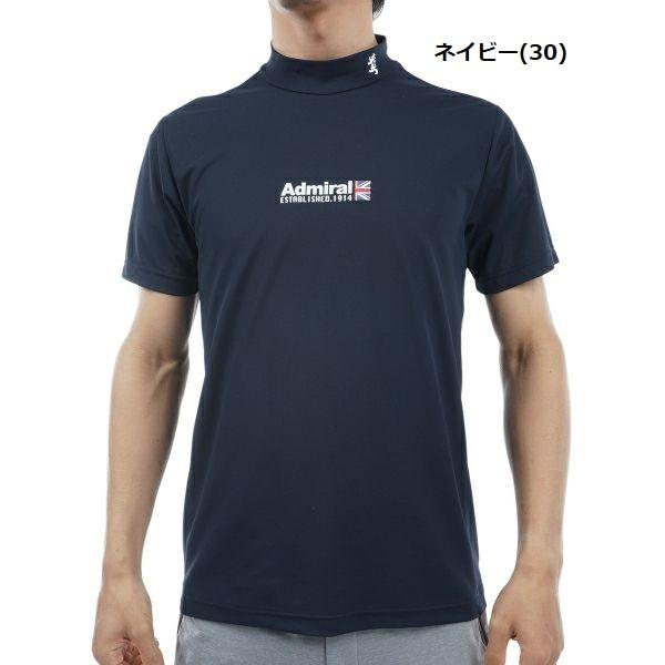 Admiral golf モックネック シャツ　ネイビー Admiral Golf アドミラルゴルフ シャツ モックシャツ メンズ