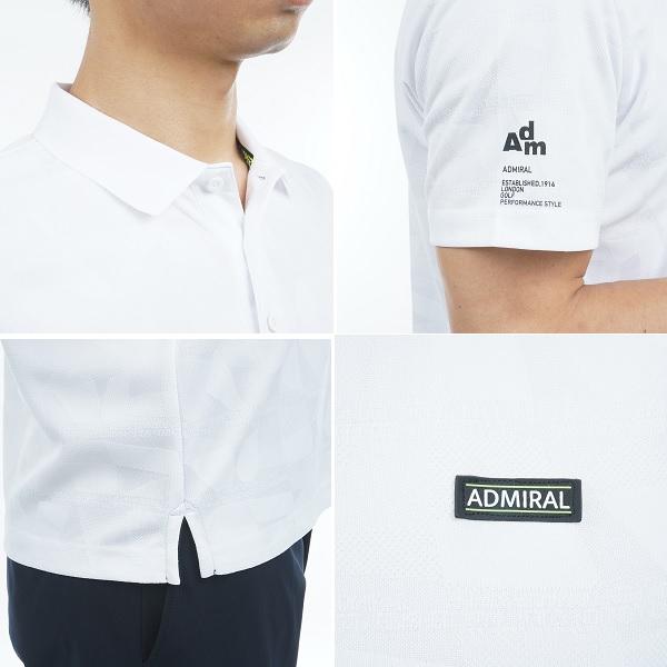 Admiral - 【新品】アドミラルゴルフ　ジオメトリックロゴ 半袖ポロシャツ Admiral Golf アドミラル ゴルフ メンズ ジオメトリック
