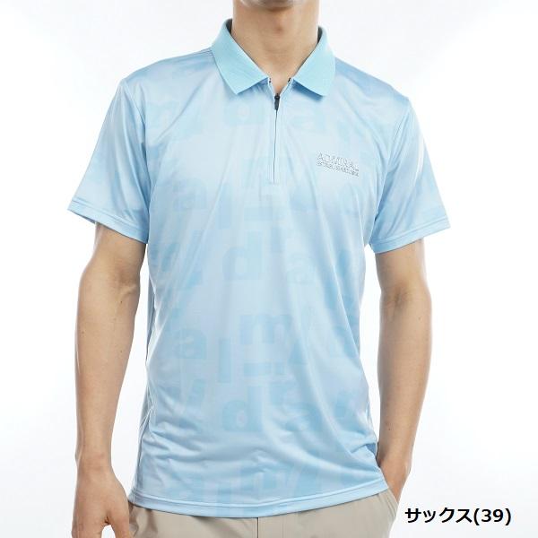 アドミラル　トーナルロゴハーフZIP ハイテンションポロシャツ ADMA352 Admiral Golf アドミラル ゴルフ メンズ トーナルロゴ ハーフ