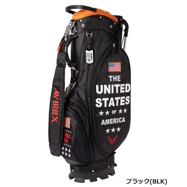 新品 AVIREX アヴィレックスゴルフ スタンド キャディバッグ ブラック AVIREX GOLF アヴィレックス ゴルフ セルフスタンド付き