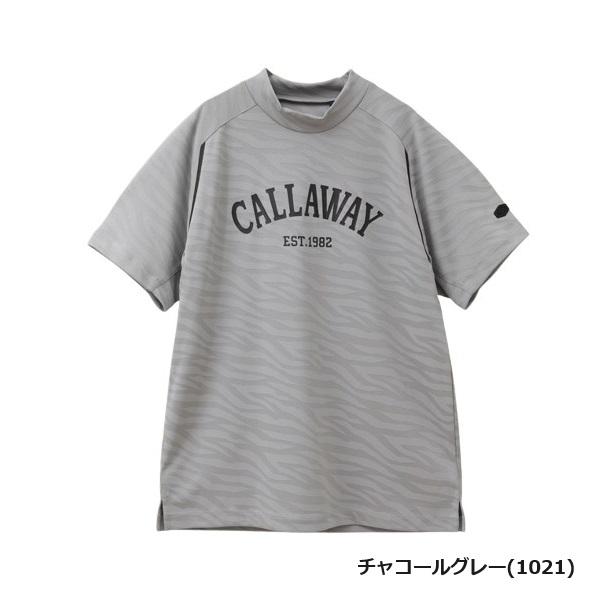 キャロウェイ メンズ ゴルフウェア カモ風ジャガード半袖モックネックシャツ C23134106 Callaway Golf  【2023年春夏モデル】｜ignet2018｜02