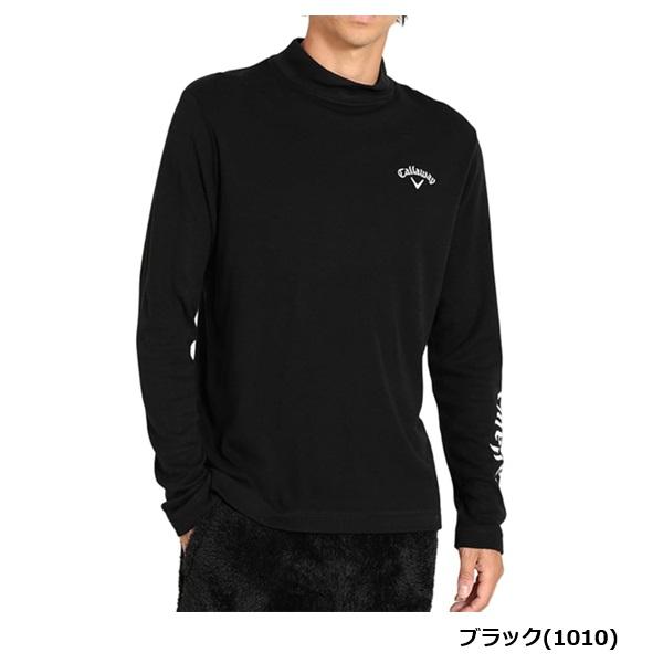 キャロウェイC23233109 長袖モックネックシャツホワイトLLサイズ Callaway（キャロウェイ） ゴルフ メンズ 裏起毛スムース長袖モック