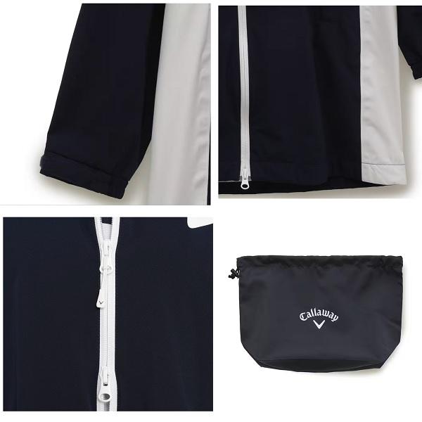 【4点セット】キャロウェイ ワンピース型レインウェア ホワイト ネイビー 4点セット】キャロウェイ ワンピース型レインウェア ホワイト