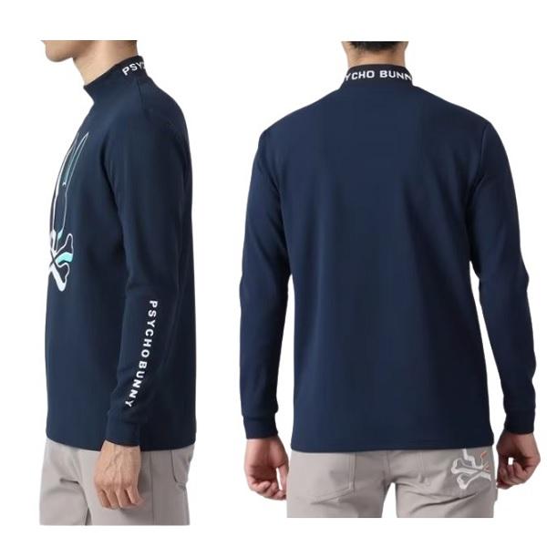 Psycho Bunny（サイコバニー） ゴルフ メンズ NEON BUNNY モックネック