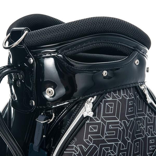 Psycho Bunny ゴルフキャディバッグ エナメルブラック GOLF]カートキャディバッグ BLACK EDITION｜Psycho Bunny