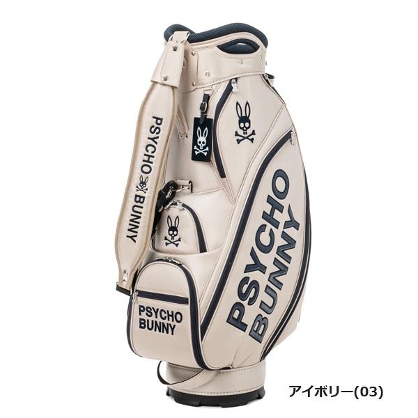 Psycho bunny サイコバニー アイボリー ゴルフ カバン 大容量 Psycho Bunny サイコバニー ゴルフ キャディバッグ ゴルフバッグ