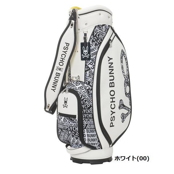Psycho Bunny キャディバッグ ラウンドバックヘッドカバー白黒ウサギ柄 Psycho Bunny キャディバッグ ラウンドバックヘッドカバー白黒ウサギ柄