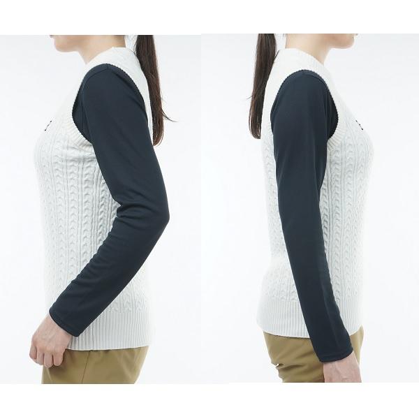 トミーヒルフィガー】ゴルフ 中綿 ケーブルニット 切り替え