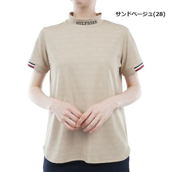 トミーヒルフィガー ゴルフ レディース エンボスロゴジャカード 半袖モックシャツ TOMMY HILFIGER GOLF THLA411 2024年春夏モデル｜ignet2018｜02