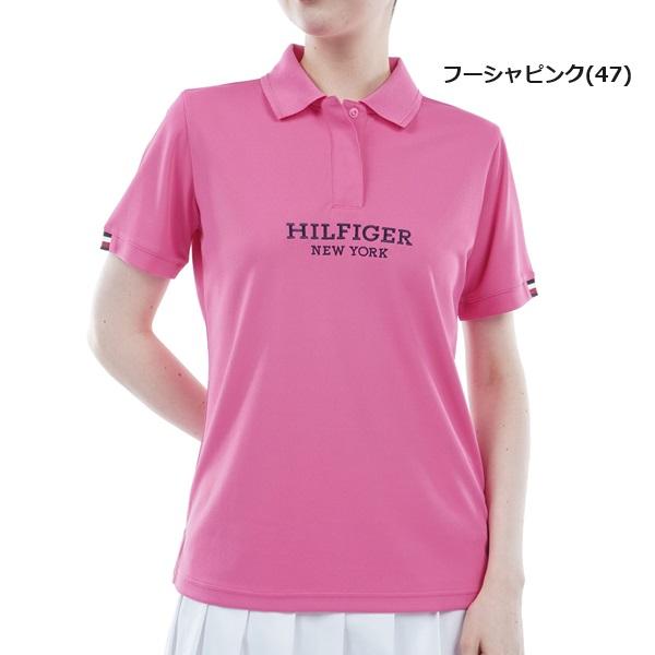 トミーヒルフィガー ゴルフ レディース フロントロゴ 半袖ポロシャツ   GOLF THLA422 2024年春夏モデル TOMMY HILFIGER GOLF（トミー ヒルフィガー ゴルフ） トミー