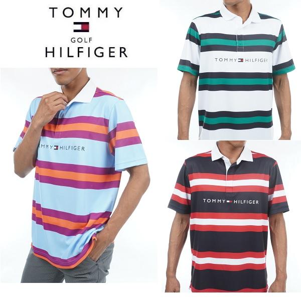 トミーヒルフィガー ゴルフ メンズ THストライプ ラガーシャツ ポロシャツ TOMMY HILFIGER THMA302