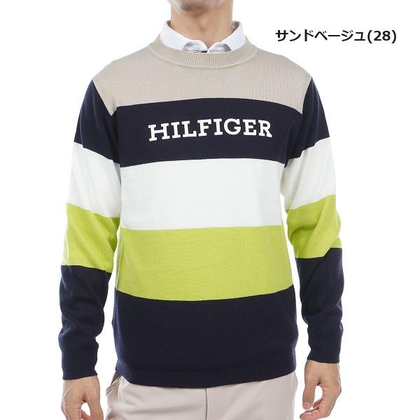 トミーヒルフィガー ゴルフ メンズ シグネチャーストライプ クルーネックセーター   GOLF THMA380 TOMMY HILFIGER GOLF（トミー ヒルフィガー ゴルフ） トミー
