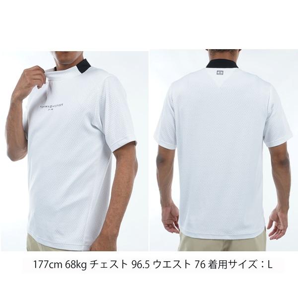 トミーヒルフィガー ゴルフ メンズ リンクスジャガード 半袖モックネックシャツ TOMMY HILFIGER GOLF THMA431 2024年春夏モデル｜ignet2018｜03