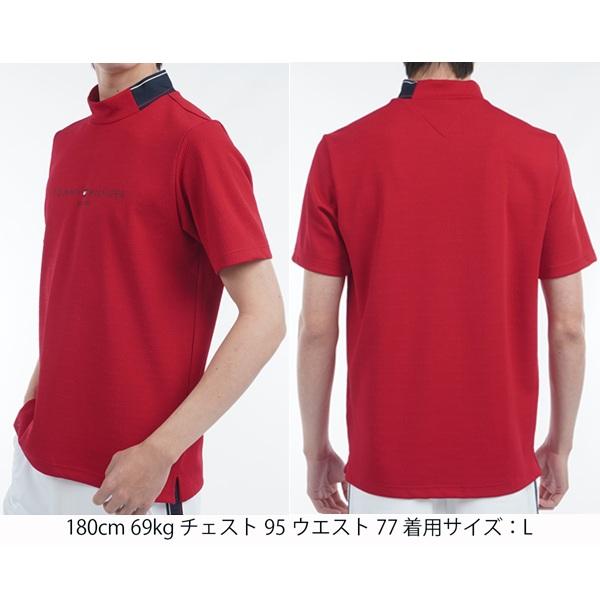   GOLF 半袖モックネックTシャツ XL 赤 トミー ヒルフィガー ゴルフ（TOMMY HILFIGER GOLF