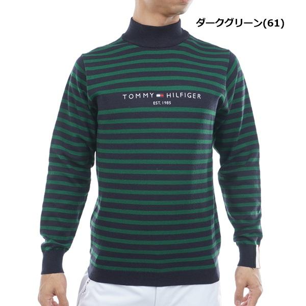 トミーヒルフィガー ゴルフ メンズ ボーダー ハイネックニット   GOLF THMA582 2025年秋冬モデル TOMMY HILFIGER GOLF（トミー ヒルフィガー ゴルフ） トミー