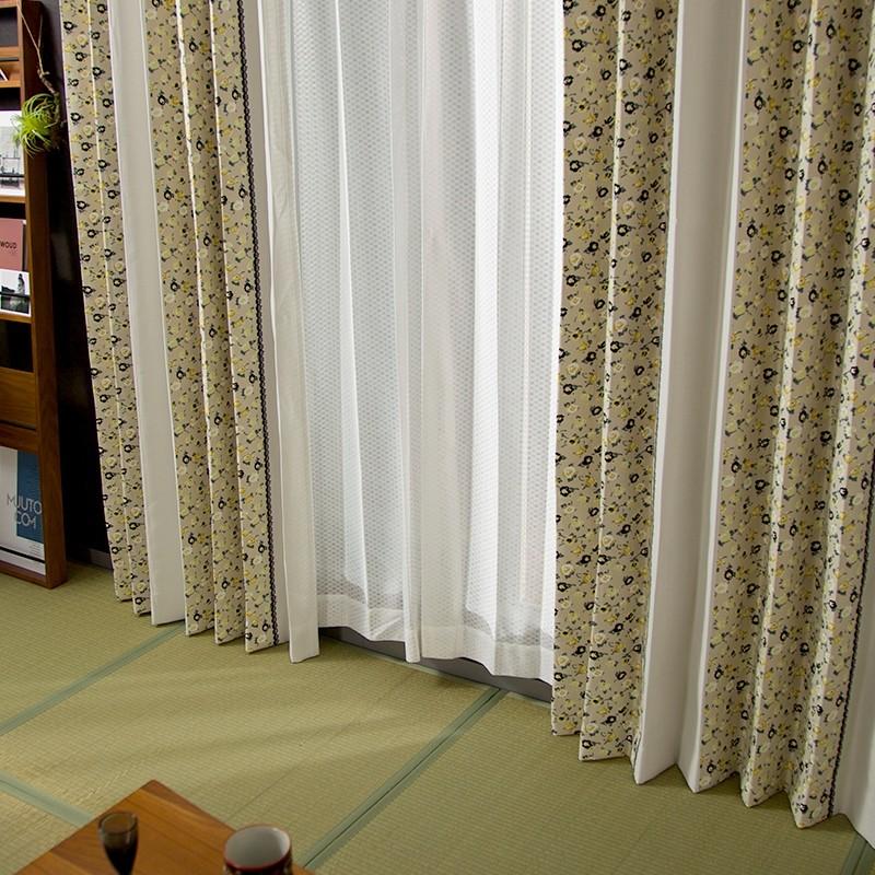 カーテン アウトレット 安い 遮光2級 おしゃれ 花柄 サイズオーダー AS168 アデル 幅45〜100cm×丈151〜200cm 1枚 OKC5|igogochi|03