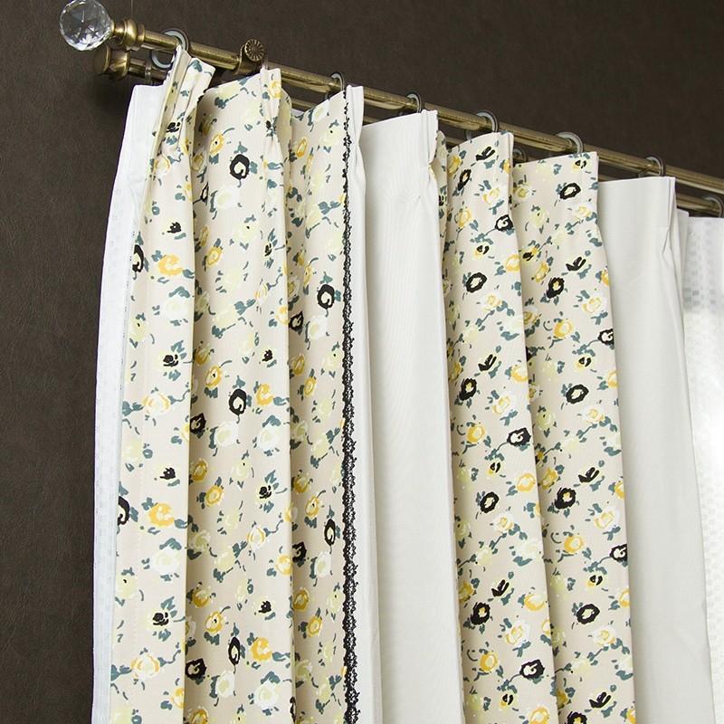 カーテン アウトレット 安い 遮光2級 おしゃれ 花柄 サイズオーダー AS168 アデル 幅45〜100cm×丈151〜200cm 1枚 OKC5|igogochi|05