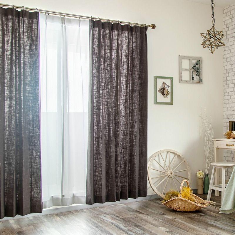 友安製作所 カーテン おしゃれ 和風 和室 非遮光 既製サイズ 幅100cm