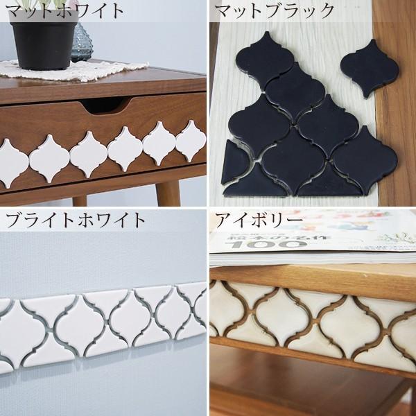 モザイクタイル シール付きDIYインテリアタイル ランタン 端用 半マス