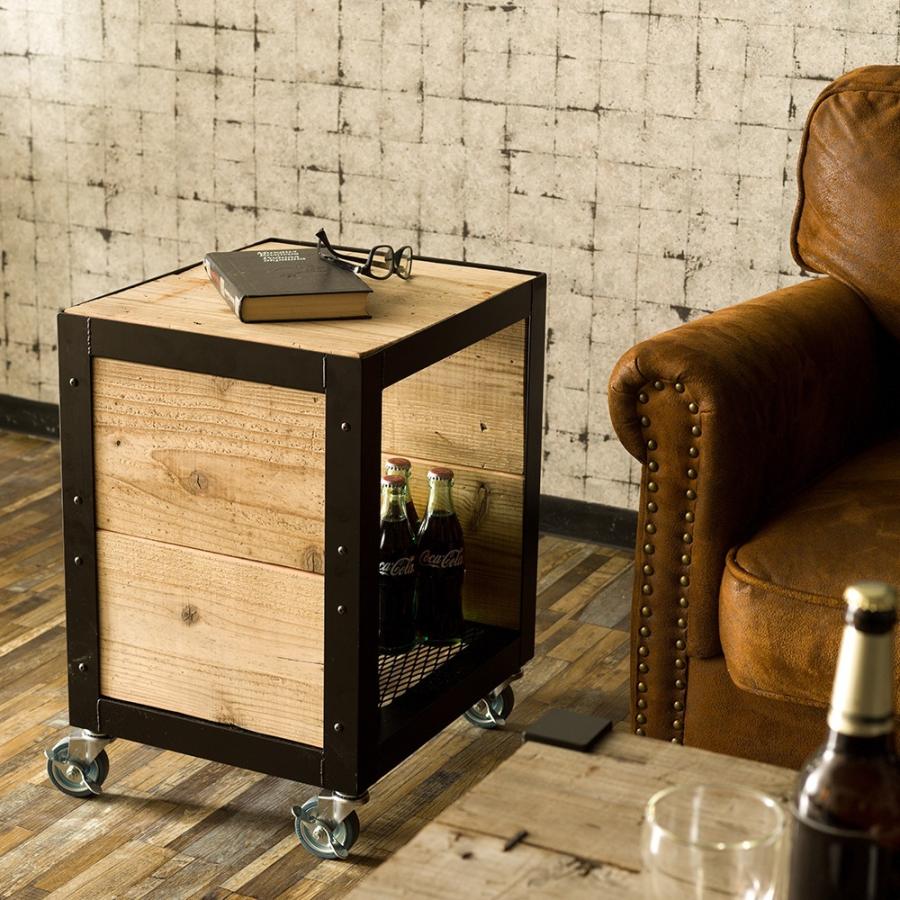 友安製作所 テーブル ワゴン キャスター付き ソファー サイドテーブル