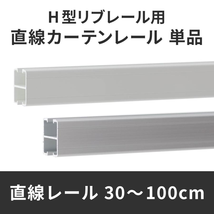 カーテンレール 病院用 病室 リブレール 直線レール 単品 30cm〜100cm