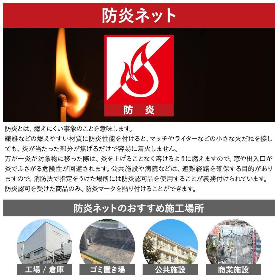 防犯ネット 盗難防止ネット ネット 網 防炎 白 NET31 幅201〜300cm 丈401〜500cm JQの画像