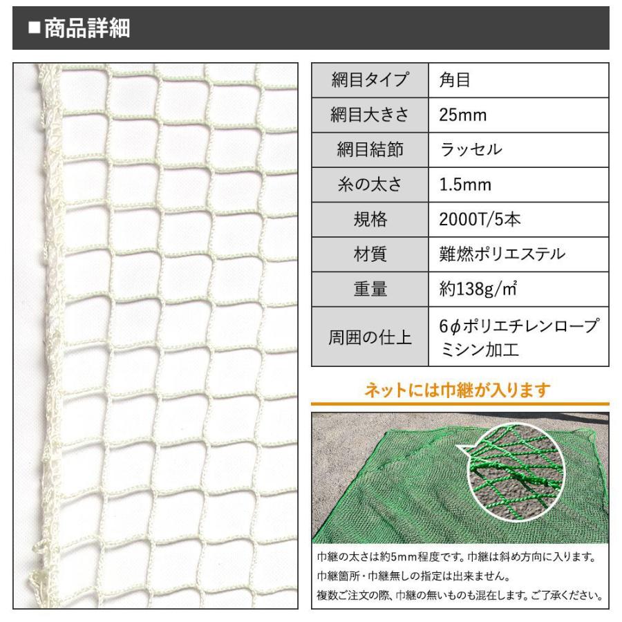 防犯ネット 盗難防止ネット ネット 網 防炎 白 NET31 幅401〜500cm 丈201〜300cm JQの画像