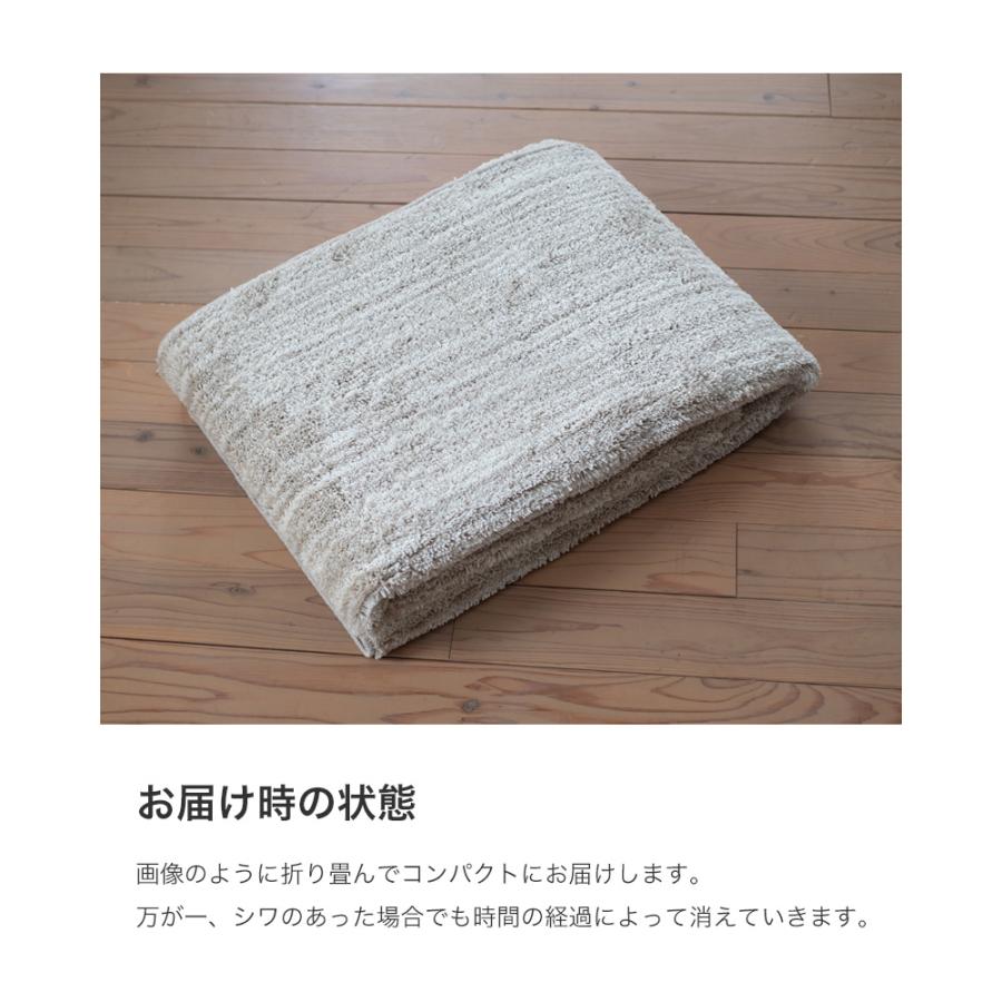 ラグ マット カーペット おしゃれ 北欧 スミノエ 洗える 長方形 無地 日本製 エクリュ 190×240cm JQ