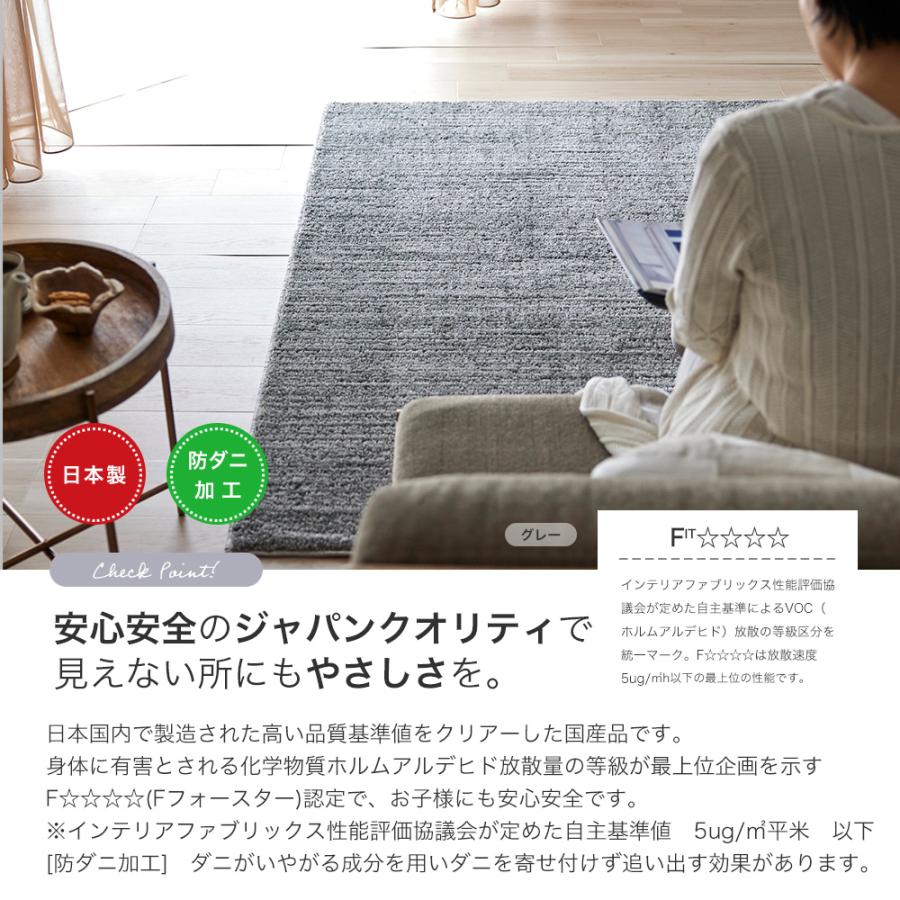 ラグ マット カーペット おしゃれ 北欧 スミノエ 洗える 長方形 無地 日本製 エクリュ 190×240cm JQ