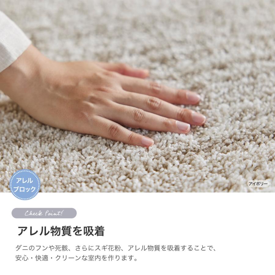 ラグ マット カーペット おしゃれ 北欧 スミノエ 洗える 長方形 無地 日本製 エクリュ 190×240cm JQ