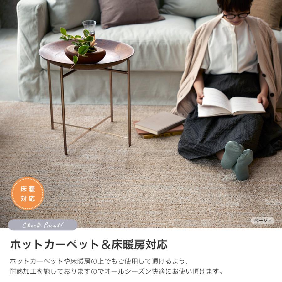 ラグ マット カーペット おしゃれ 北欧 スミノエ 洗える 長方形 無地 日本製 エクリュ 190×240cm JQ