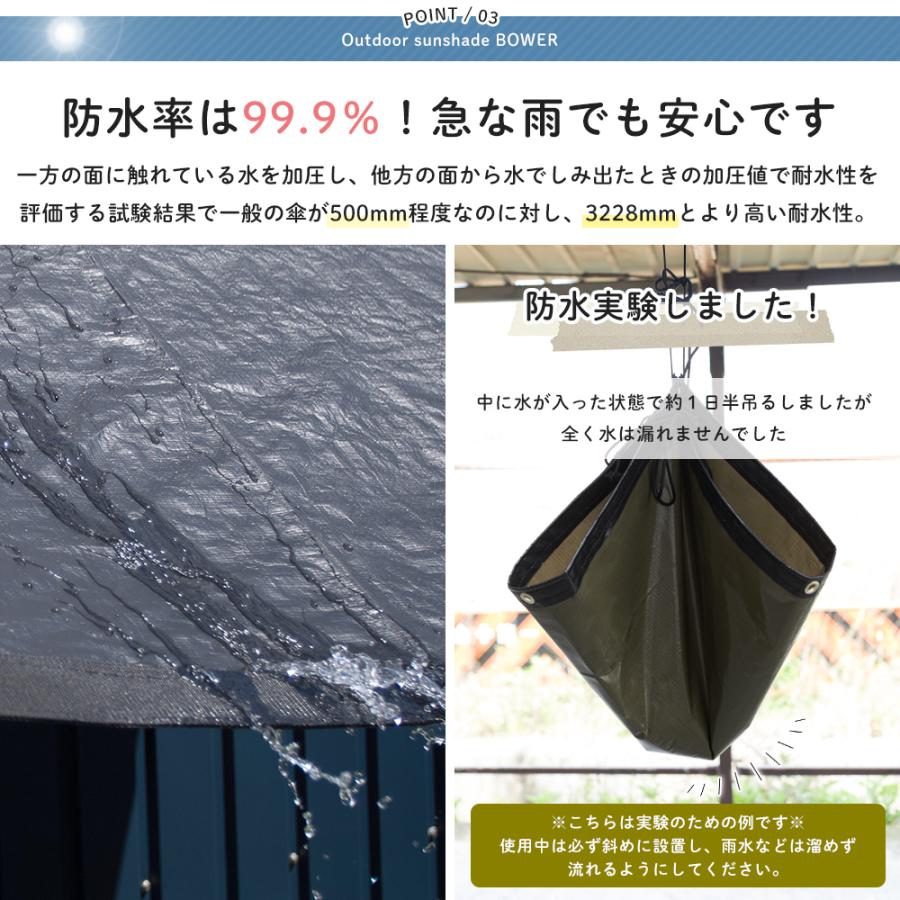 高知インター店 日よけシェード 庭 ベランダ サンシェード 日除け タープ おしゃれ 窓 目隠し Bower 既製サイズ 幅180cm 丈180cm Cfs 全商品オープニング価格特別価格 Turningheadskennel Com